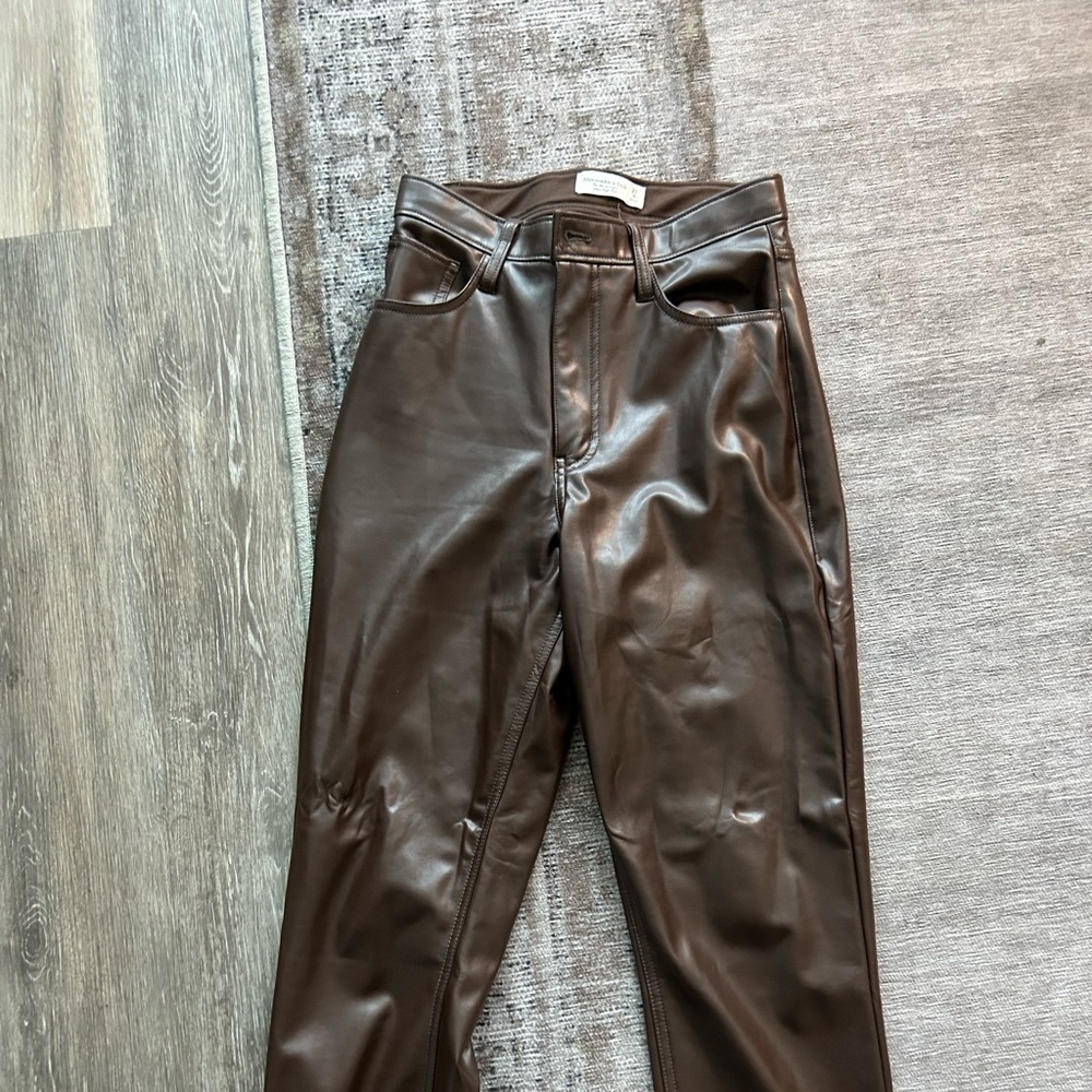 Abercrombie Brown Leather Pants